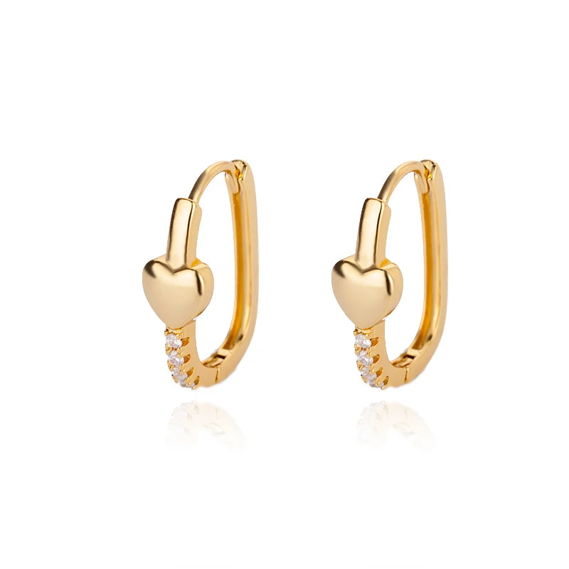 Round Hoop Earrings for Women Gold Color Stainless Steel Earrings 2026 Trend New Wedding Band Couple Jewelry Freeshipping Items