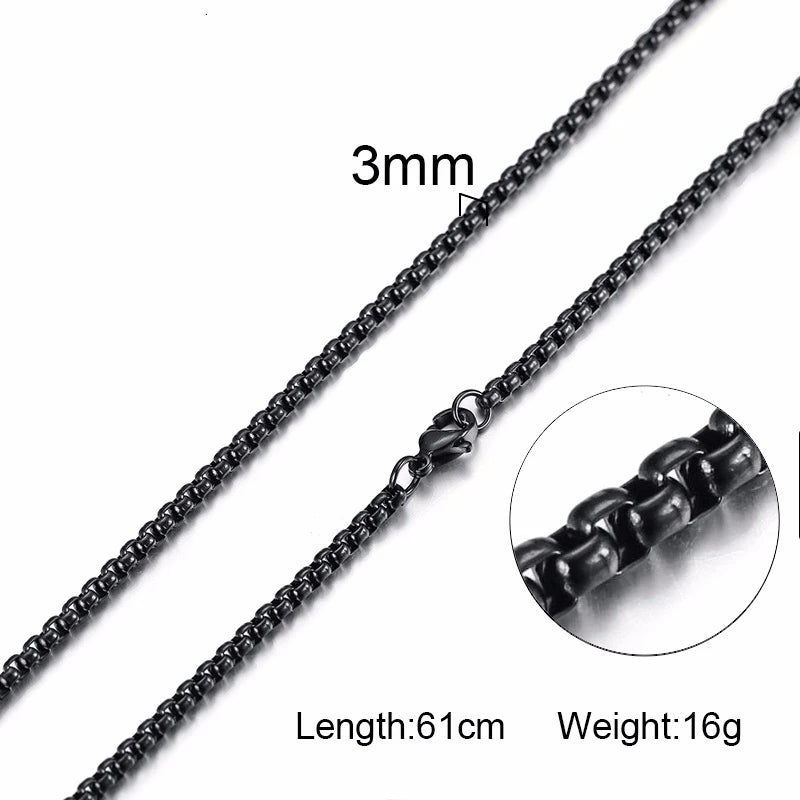 3Mm Men'S Stainless Steel Thick Golden Link Chain Necklace for Men Gift Boyfriend Dad Husband with 24Inch