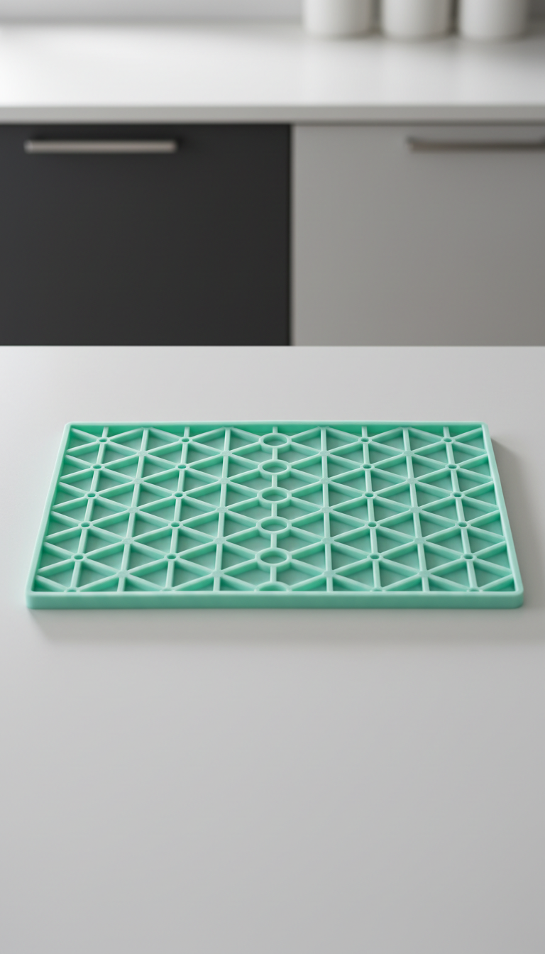 Silicone Sink Mat in Mint Frost