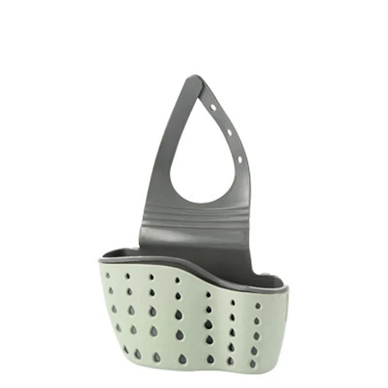 Home Storage Drain Basket Kitchen Sink Holder Adjustable Soap Sponge Shlf Hanging Drain Basket Bag Kitchen Accessories