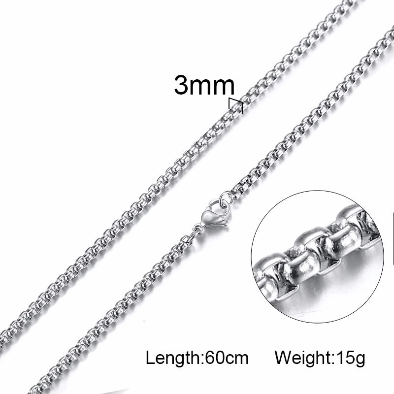3Mm Men'S Stainless Steel Thick Golden Link Chain Necklace for Men Gift Boyfriend Dad Husband with 24Inch