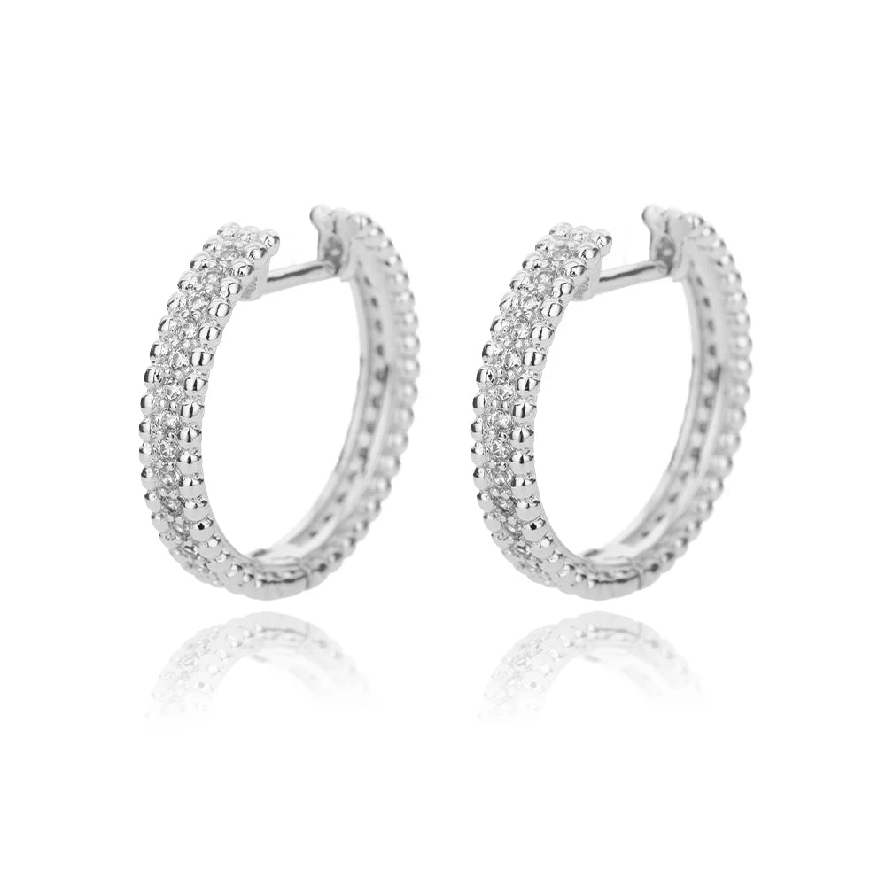 Round Hoop Earrings for Women Gold Color Stainless Steel Earrings 2026 Trend New Wedding Band Couple Jewelry Freeshipping Items