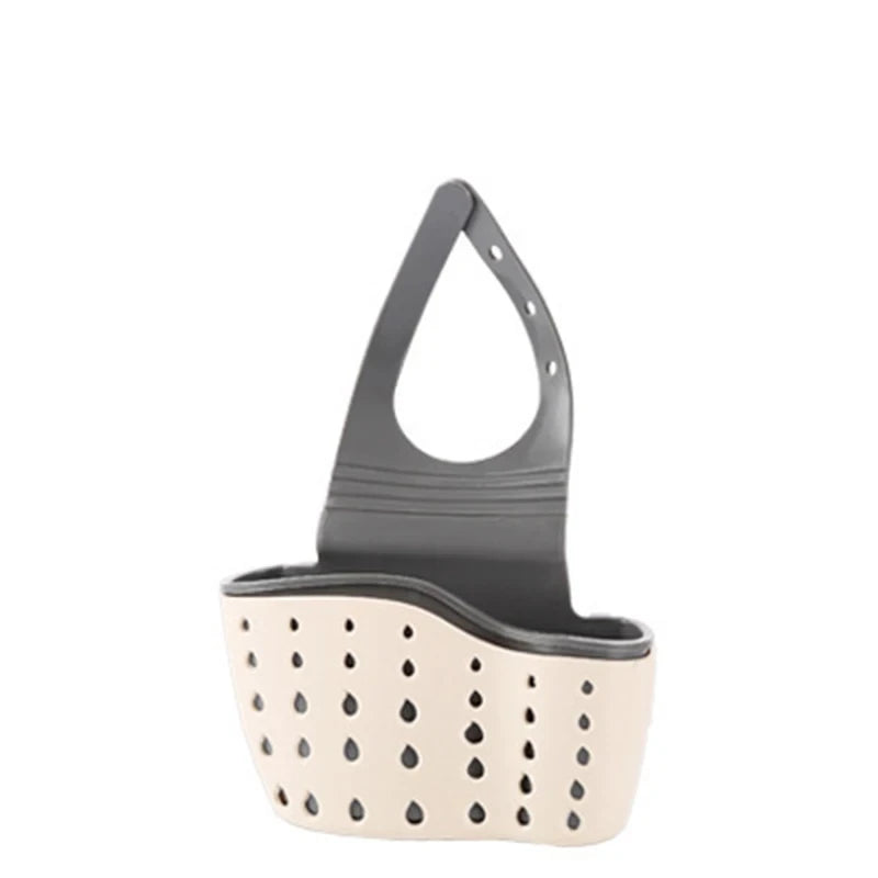Home Storage Drain Basket Kitchen Sink Holder Adjustable Soap Sponge Shlf Hanging Drain Basket Bag Kitchen Accessories