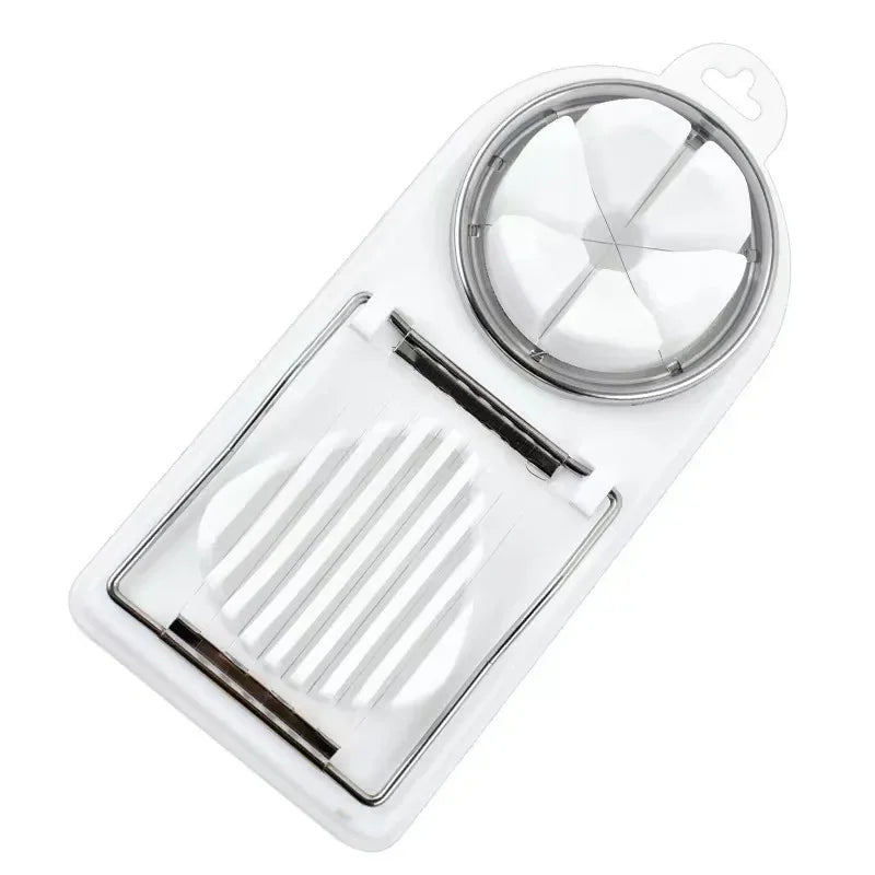 Multifunctional Egg Cutter Stainless Steel Egg Slicer Sectioner Cutter Mold Flower-Shape Luncheon Meat Cutter Kitchen Gadgets