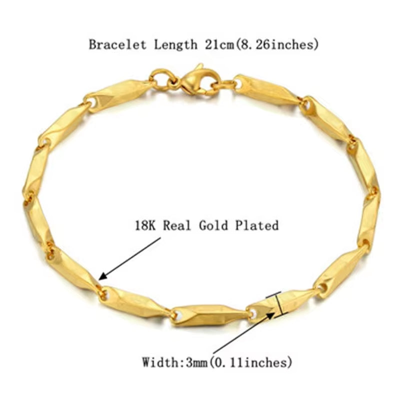 Men'S 316L Stainless Steel Male Bracelet Wholesale Gold Silver Color Braclet Chunky Cuban Chain Link Bracelet for Man Jewelry