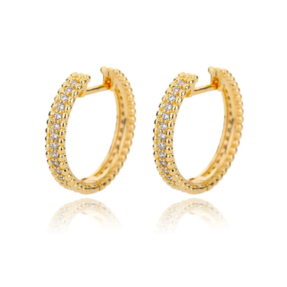 Round Hoop Earrings for Women Gold Color Stainless Steel Earrings 2026 Trend New Wedding Band Couple Jewelry Freeshipping Items