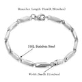 Men'S 316L Stainless Steel Male Bracelet Wholesale Gold Silver Color Braclet Chunky Cuban Chain Link Bracelet for Man Jewelry